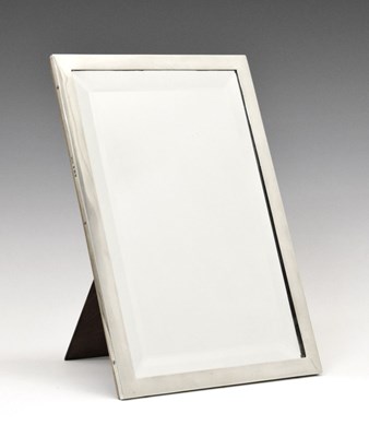 Lot 109 - George V silver framed easel table mirror