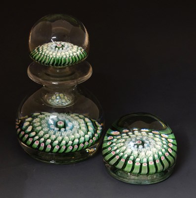 Lot 53 - Old English paperweight inkwell and paperweight, possibly Richardsons