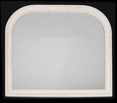 Lot 789 - White painted arched overmantel mirror