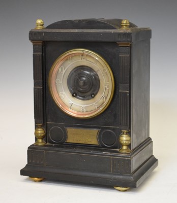 Lot 736 - Aesthetic-style slate mantel clock