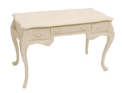 Lot 684 - Cream-painted dressing table or desk