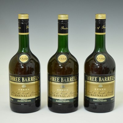 Lot 846 - Three Barrels VSOP Rare Old French Brandy