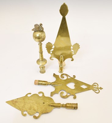 Lot 353 - Four West Country Friendly Society brass staff heads