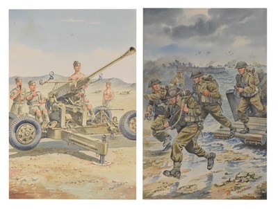 Lot 459 - Charles Stadden (1919-2002) - Pair of World War II watercolours