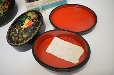 Lot 322 - Six Russian lacquer boxes
