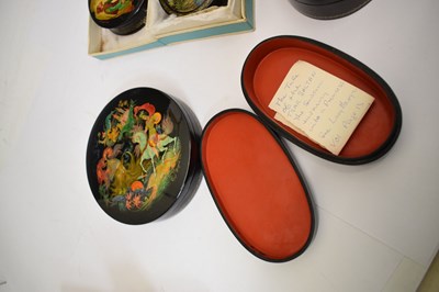 Lot 322 - Six Russian lacquer boxes