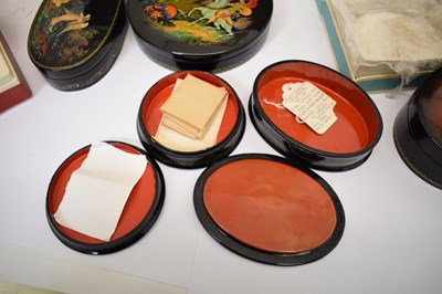Lot 322 - Six Russian lacquer boxes