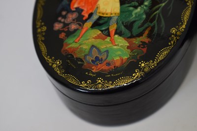 Lot 322 - Six Russian lacquer boxes
