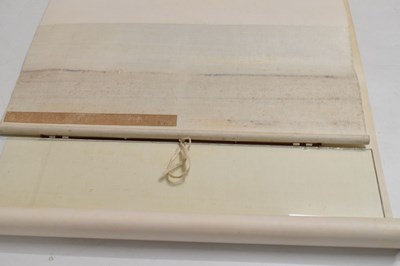 Lot 249 - Chinese watercolour scroll painting depicting foliage and fruit