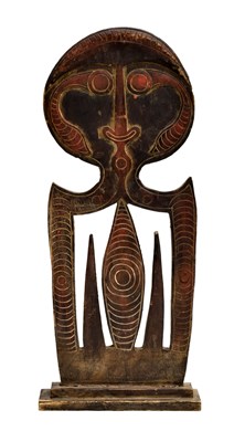 Lot 412 - Ethnographica - Carved wooden skull hook / hanger or 'Agiba', Kerewa people, Papua New Guinea