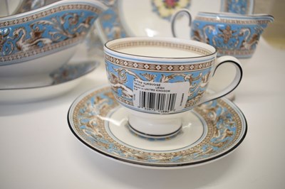 Lot 351 - Extensive unused Wedgwood 'Turquoise Florentine' pattern tea and dinner service