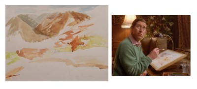 Lot 313 - His Majesty King Charles III (b.1948) – Unfinished watercolour study of Lochnagar