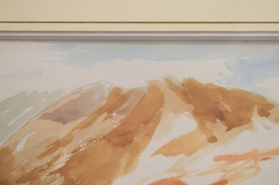 Lot 313 - His Majesty King Charles III (b.1948) – Unfinished watercolour study of Lochnagar
