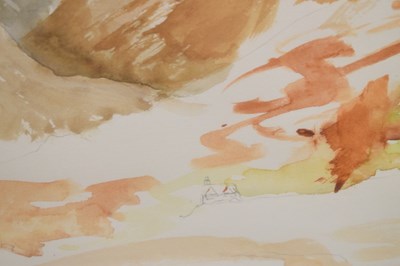 Lot 313 - His Majesty King Charles III (b.1948) – Unfinished watercolour study of Lochnagar