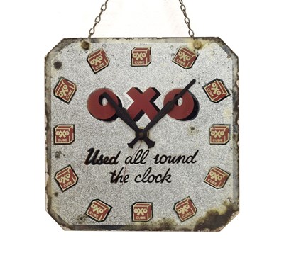 Lot 125 - Advertising - OXO 'Used all round the Clock' wall clock