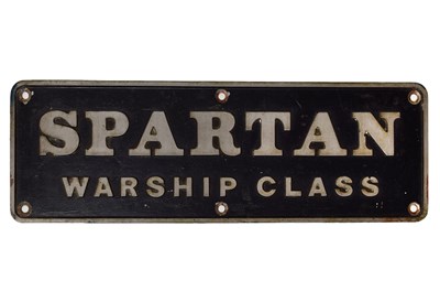 Lot 141 - 1960s cast aluminum British Rail 'Spartan' Warship Class nameplate