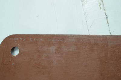 Lot 141 - 1960s cast aluminum British Rail 'Spartan' Warship Class nameplate