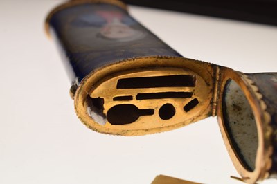 Lot 127 - Good early George III South Staffordshire enamel etui, circa 1770