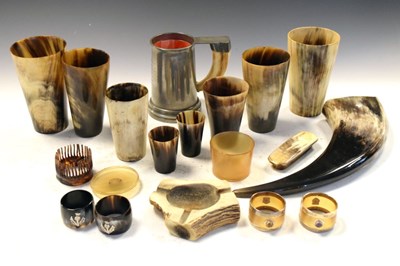 Lot 282 - Quantity of horn items