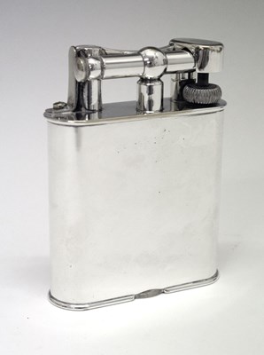 Lot 132 - Large Dunhill plated brass table lighter