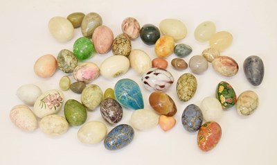 Lot 420 - Collection of hardstone eggs