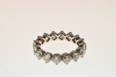 Lot 9 - De Beers Allegria diamond platinum full eternity ring