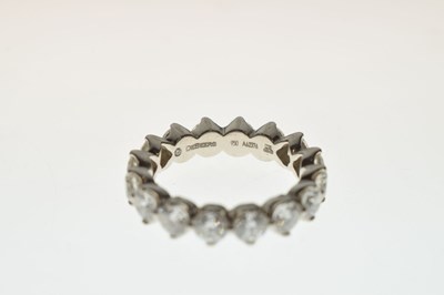 Lot 9 - De Beers Allegria diamond platinum full eternity ring