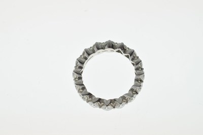 Lot 9 - De Beers Allegria diamond platinum full eternity ring