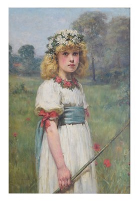 Lot 335 - Early 20th century English School - Oil on canvas - Three-quarter length portrait