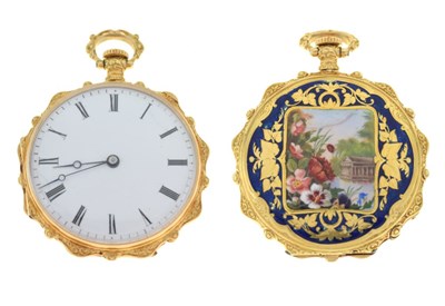 Lot 70 - Enamel fob watch