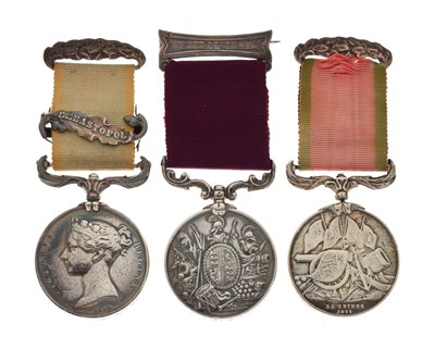 Lot 251 - Crimea Medal 1854-56, Turkish Crimea Medal and Long Service and Good Conduct Medal