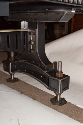 Lot 392 - Steel Vintage 'Brunel' bespoke steel and American black walnut boardroom table