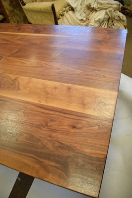 Lot 392 - Steel Vintage 'Brunel' bespoke steel and American black walnut boardroom table