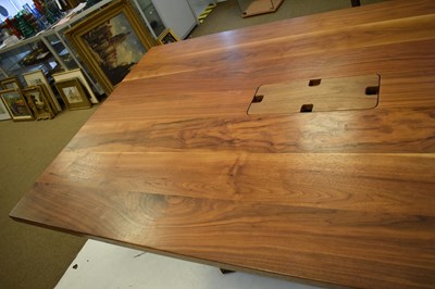 Lot 392 - Steel Vintage 'Brunel' bespoke steel and American black walnut boardroom table