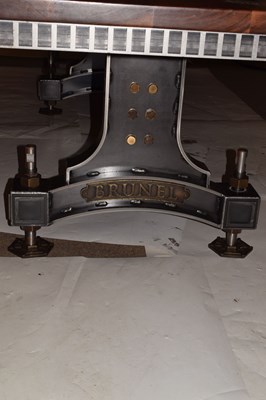 Lot 392 - Steel Vintage 'Brunel' bespoke steel and American black walnut boardroom table