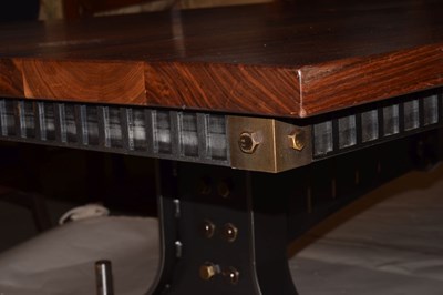 Lot 392 - Steel Vintage 'Brunel' bespoke steel and American black walnut boardroom table
