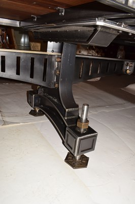 Lot 392 - Steel Vintage 'Brunel' bespoke steel and American black walnut boardroom table