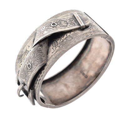 Lot 42 - Late Victorian West's Patent silver cuff bangle