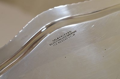 Lot 106 - Victorian silver salver with gadroon edge and standing on four ball and claw feet