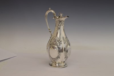 Lot 114 - Glamorgan Rifle Volunteer Corps Interest - Victorian silver claret jug