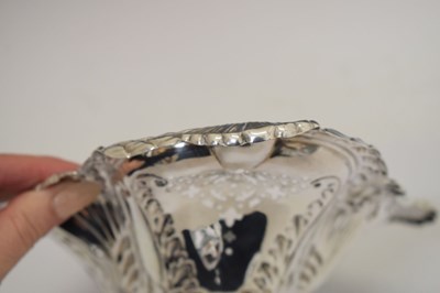 Lot 108 - Victorian silver fruit bowl with scroll foliate and pierced decoration