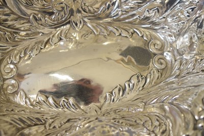 Lot 108 - Victorian silver fruit bowl with scroll foliate and pierced decoration