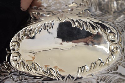 Lot 108 - Victorian silver fruit bowl with scroll foliate and pierced decoration