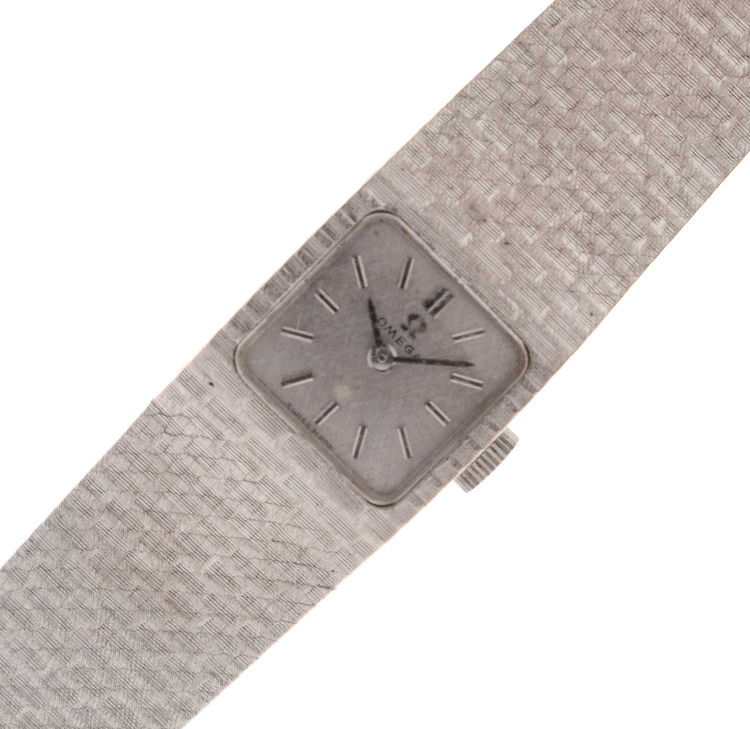 Lot 88 - Omega - Lady's 1970s 18ct white gold bracelet watch