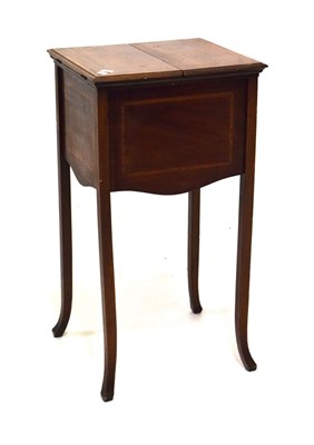 Lot 720 - Edwardian inlay mahogany work table