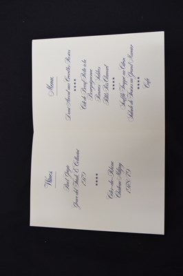 Lot 384 - Autographs - Signed Pele and Geoff Hurst menu, and collection of circa 1980 autographs
