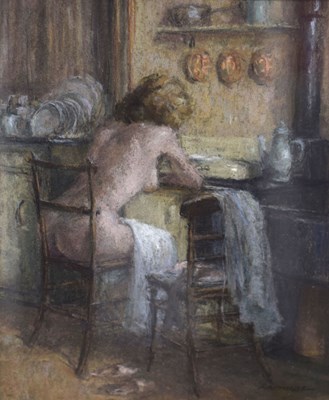 Lot 443 - Peter Rasmussen, (b. 1927) - Pastel - 'Morning'