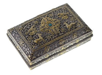 Lot 124 - White metal sweetmeat box