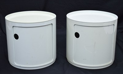 Lot 522 - Anna Castelli Ferrieri (1918-2006) for Kartell - Pair of Componibili cylindrical storage units