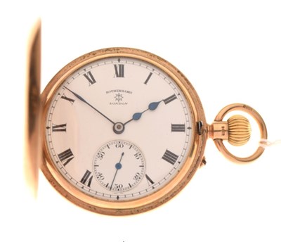 Lot 137 - George VI 9ct gold half hunter cased pocket watch